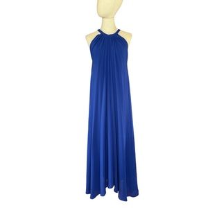 Belle Badgley Mischka Cobalt Blue Tent Gown Size 4 NWT